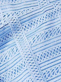 Textured A-Line Midi-Dress