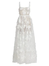 Anastasia Floral Appliqué Gown