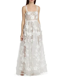 Anastasia Floral Appliqué Gown