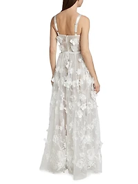Anastasia Floral Appliqué Gown