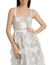 Anastasia Floral Appliqué Gown