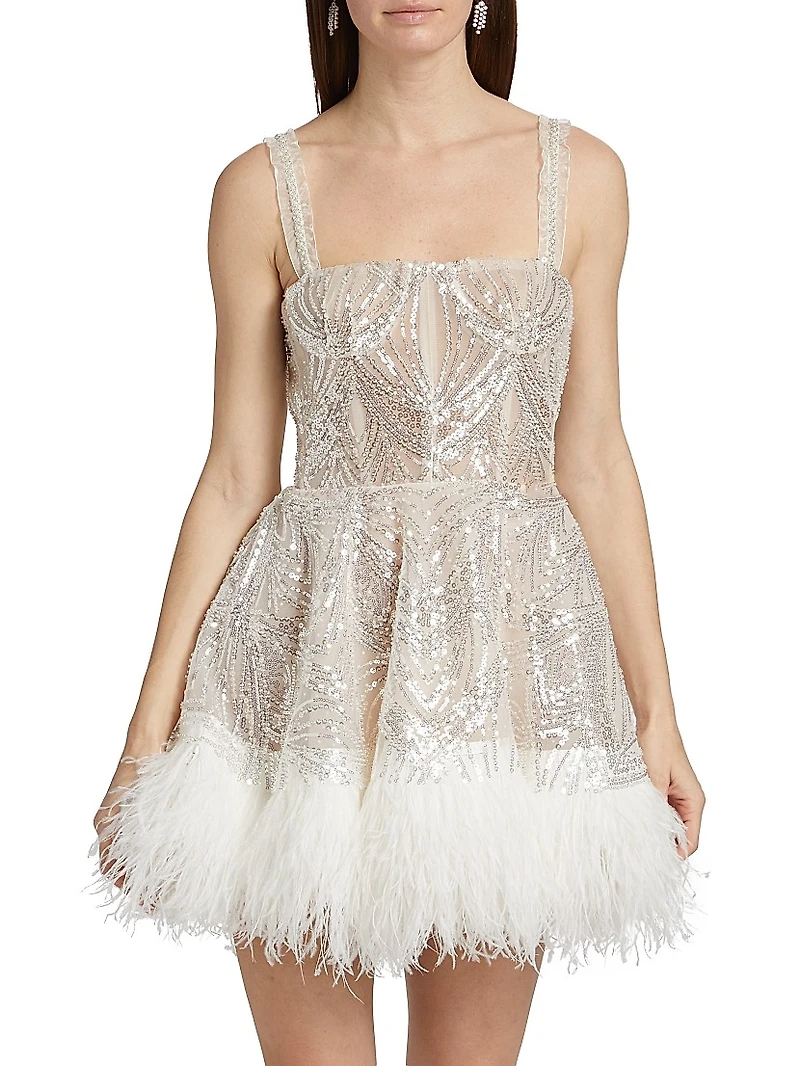 Mademoiselle Beaded Minidress