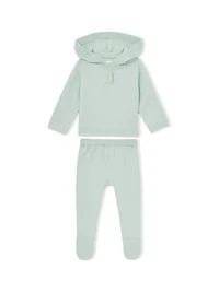 Baby's Eder Cashmere Hoodie & Footie Pants Set