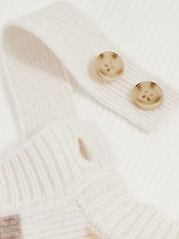 Baby's Cyra Wool-Cashmere Striped Romper Set