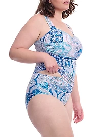 Plus Karma Paisley Underwire Tankini Top