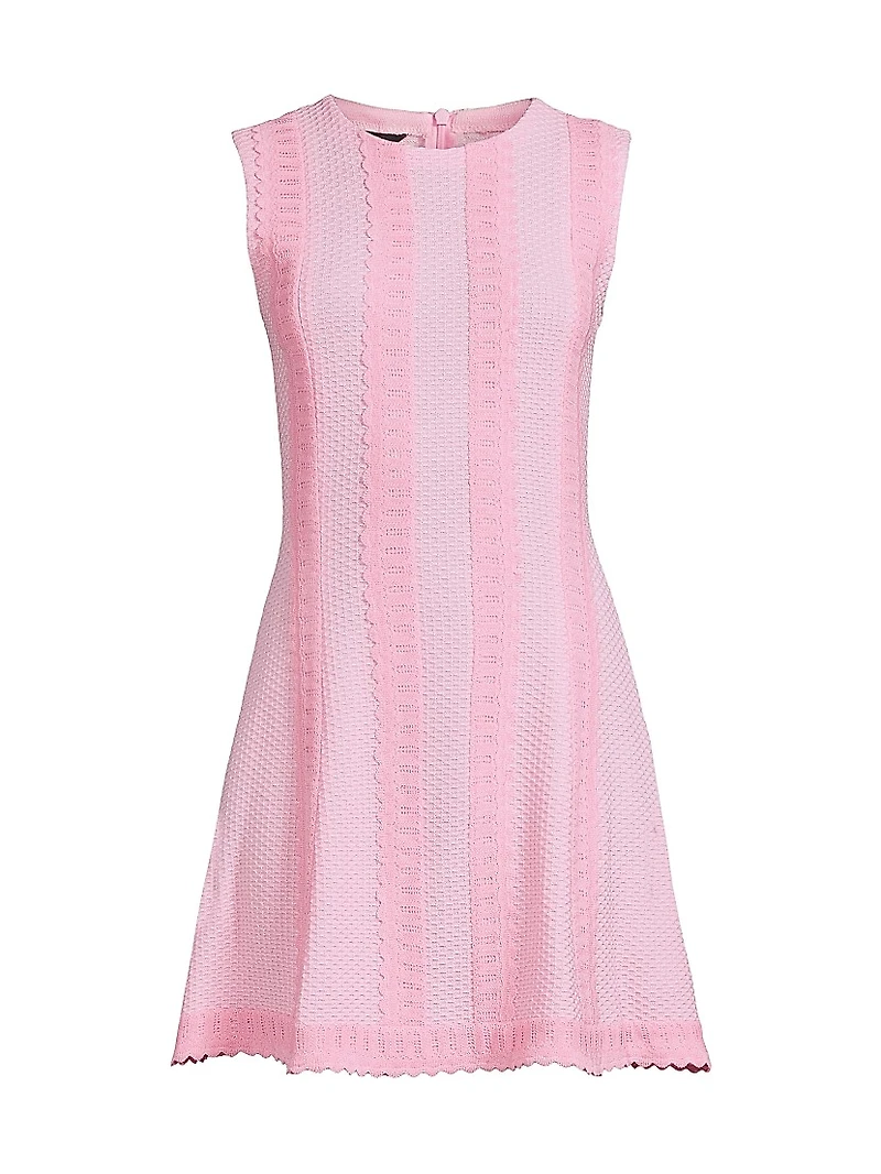 Modern Fit Scallop-Trim A-Line Minidress