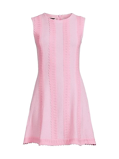 Modern Fit Scallop-Trim A-Line Minidress