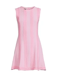 Modern Fit Scallop-Trim A-Line Minidress
