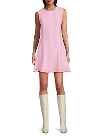 Modern Fit Scallop-Trim A-Line Minidress