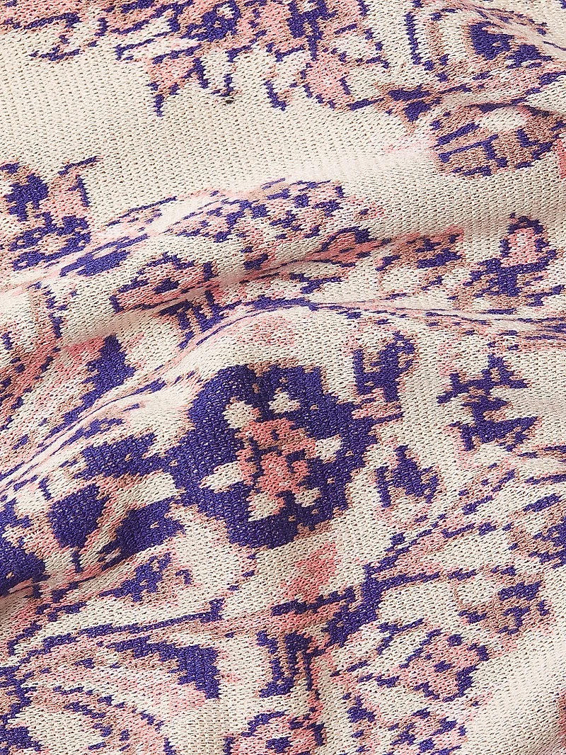 Printed Belted Handkerchief-Hem Midi-Dress