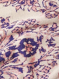 Printed Belted Handkerchief-Hem Midi-Dress