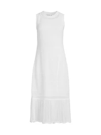 Pointelle-Knit Midi-Dress