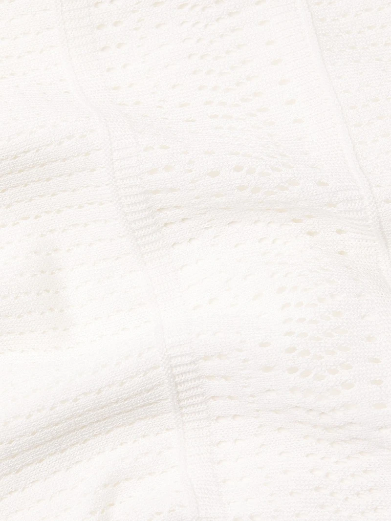 Pointelle-Knit Midi-Dress