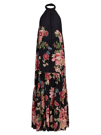 Rani Printed Halterneck Maxi Dress