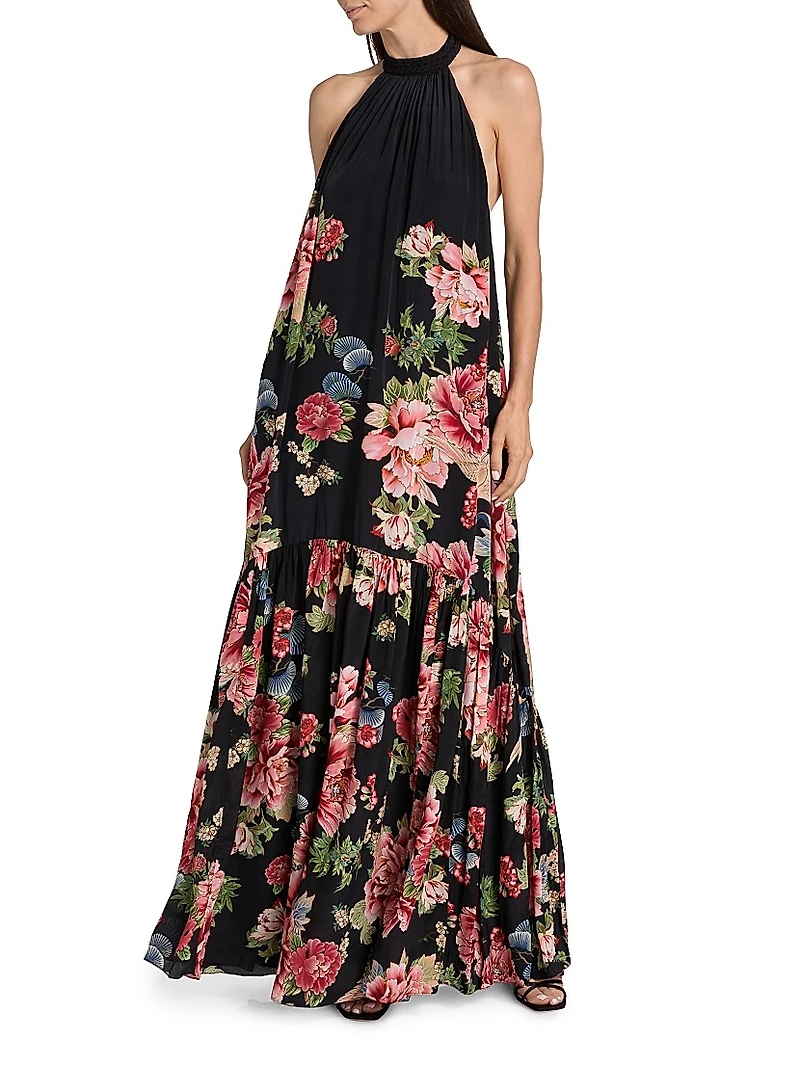 Rani Printed Halterneck Maxi Dress