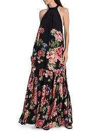 Rani Printed Halterneck Maxi Dress