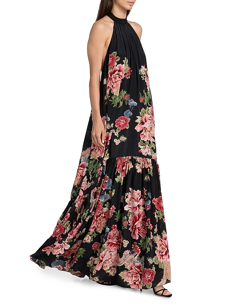 Rani Printed Halterneck Maxi Dress
