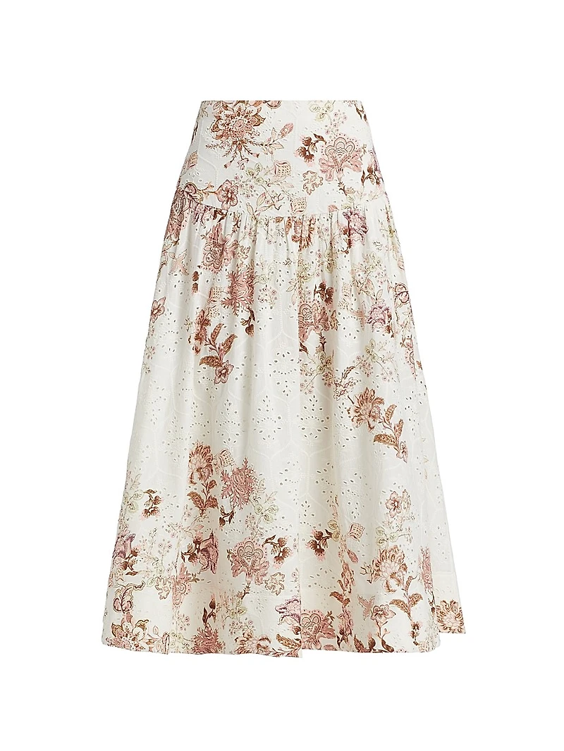 Diza Floral Midi-Skirt