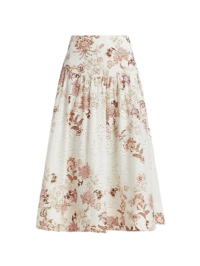 Diza Floral Midi-Skirt