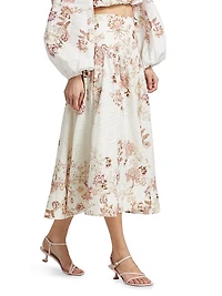 Diza Floral Midi-Skirt
