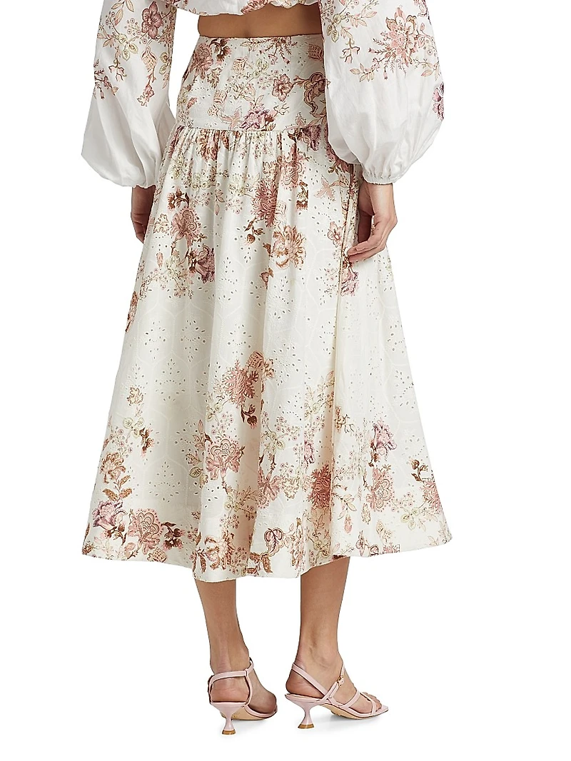 Diza Floral Midi-Skirt