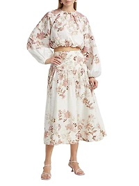 Diza Floral Midi-Skirt