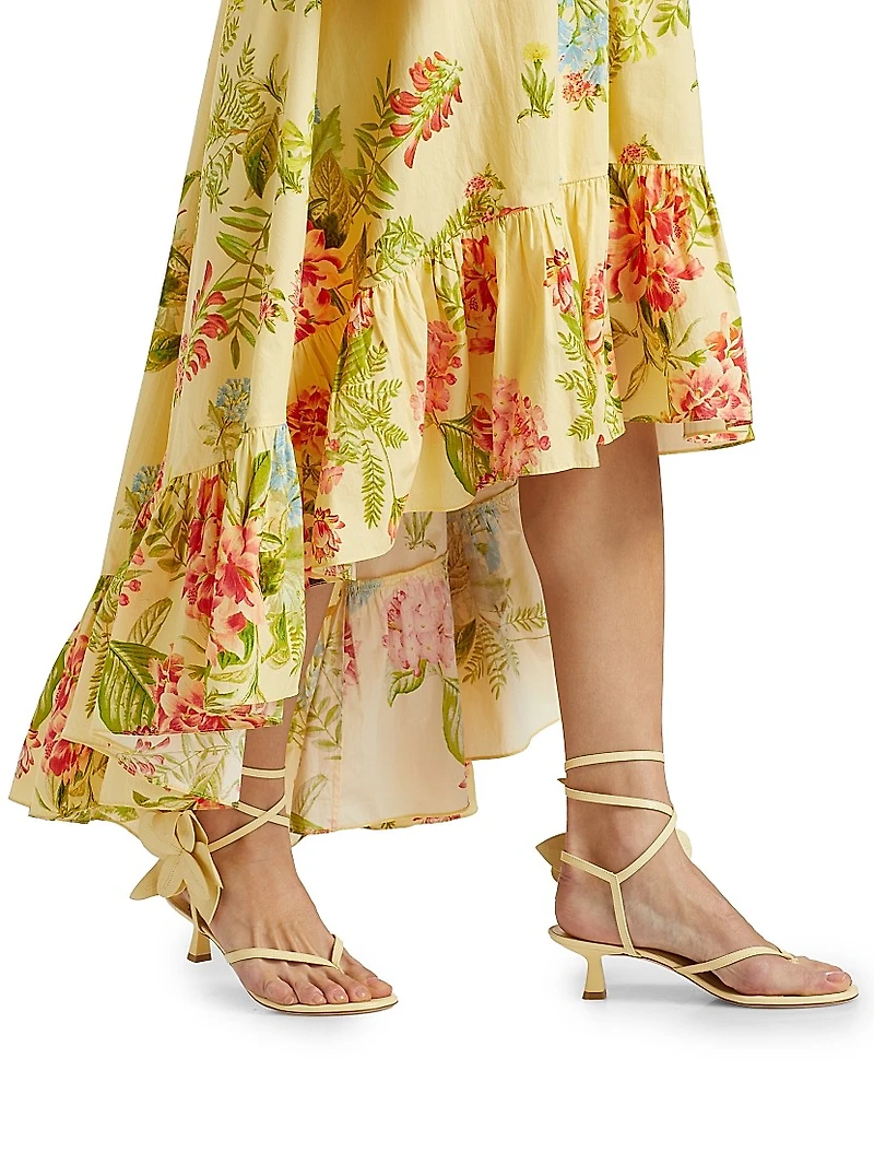 Dhun Floral Cotton High-Low Maxi Dress