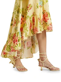 Dhun Floral Cotton High-Low Maxi Dress