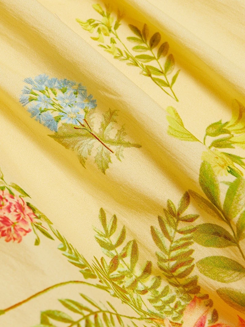 Dhun Floral Cotton High-Low Maxi Dress