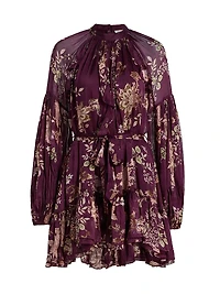 Savi Ruffled Floral Minidress