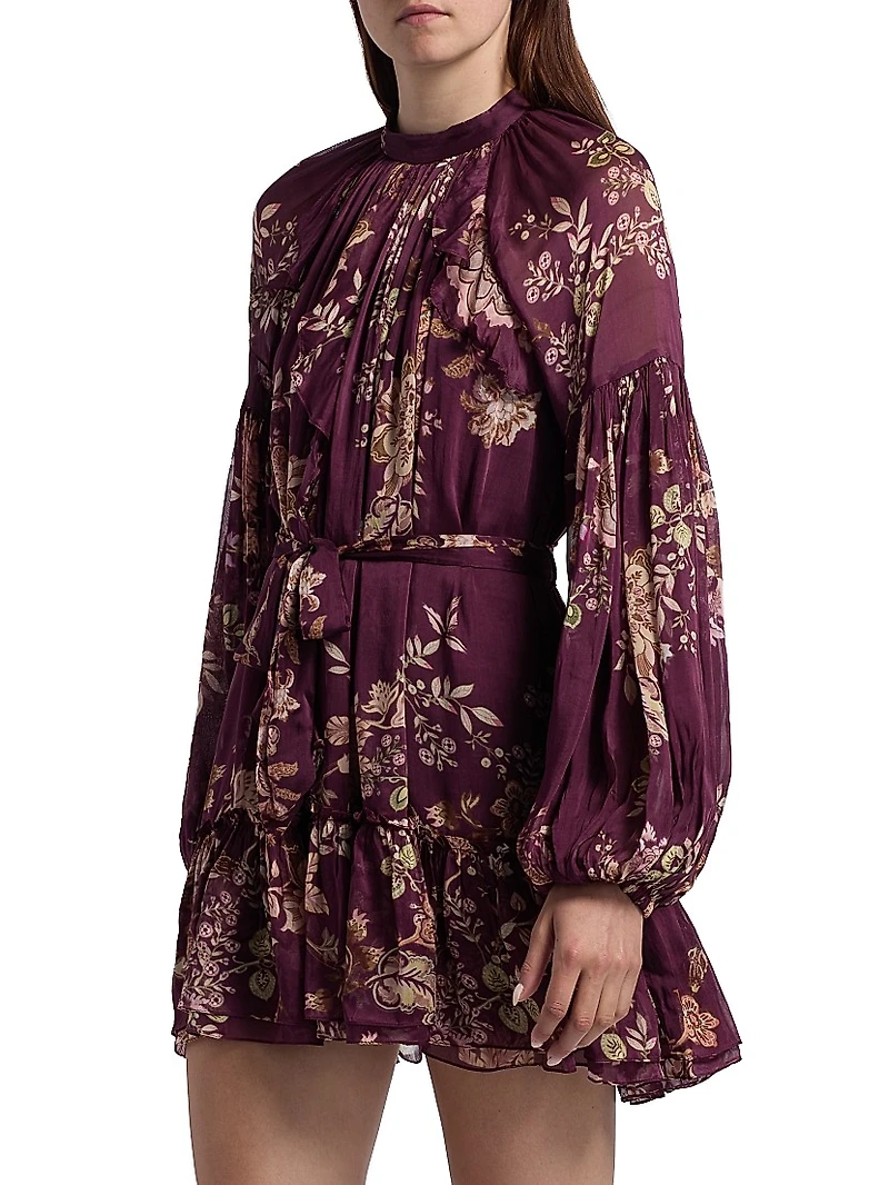 Savi Ruffled Floral Minidress