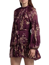 Savi Ruffled Floral Minidress