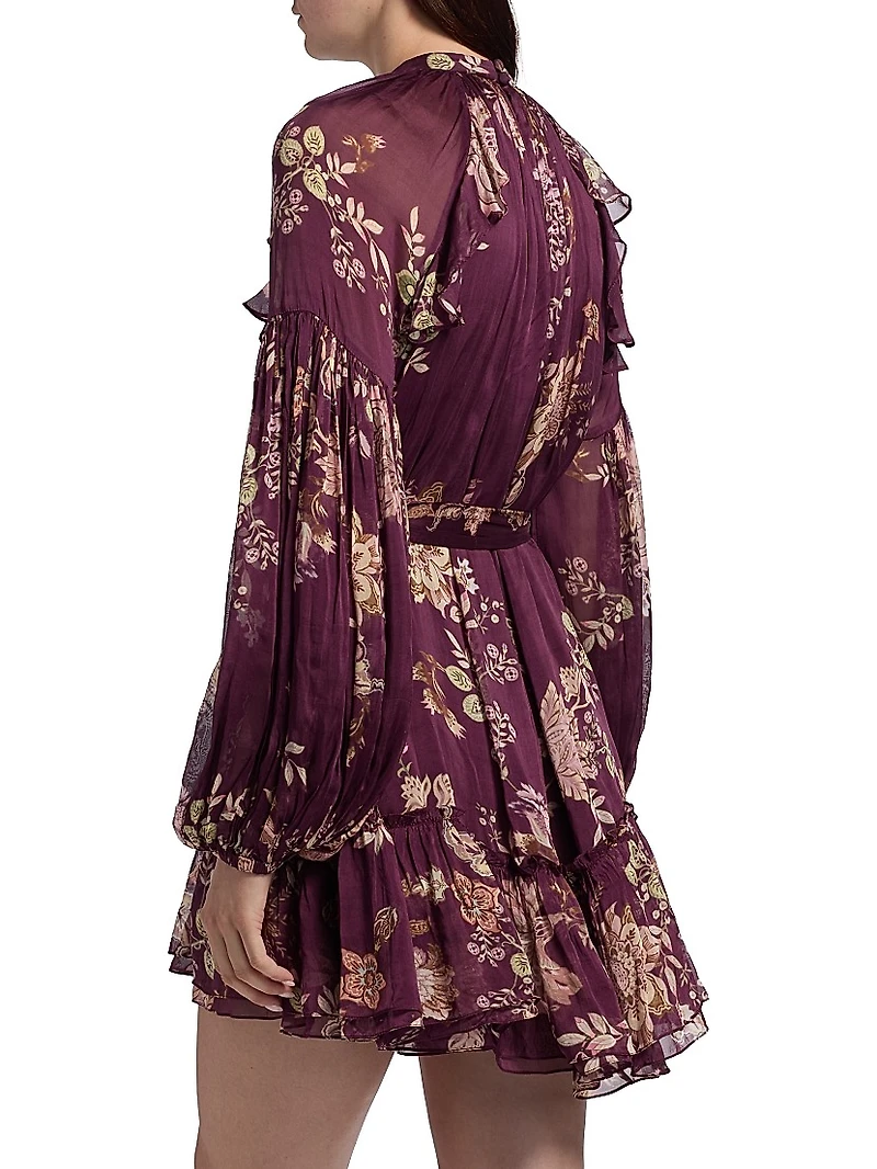 Savi Ruffled Floral Minidress