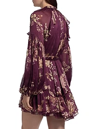 Savi Ruffled Floral Minidress