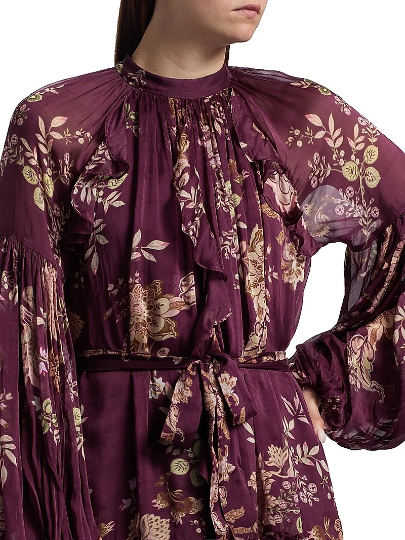 Savi Ruffled Floral Minidress