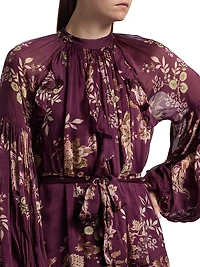 Savi Ruffled Floral Minidress