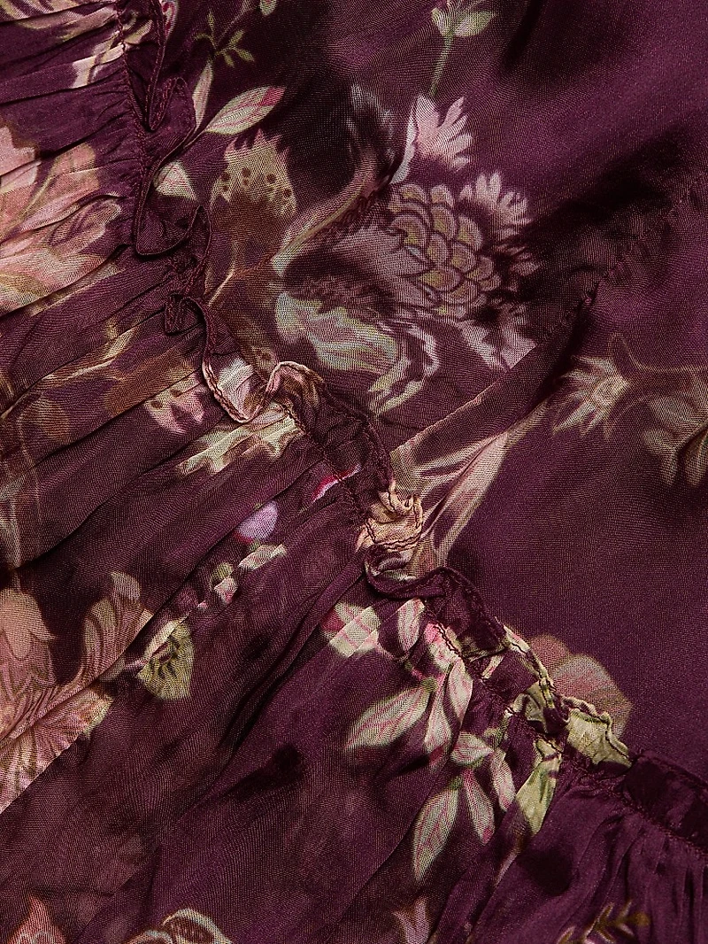 Savi Ruffled Floral Minidress