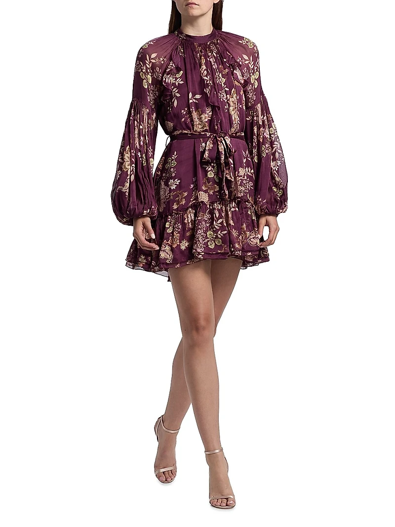 Savi Ruffled Floral Minidress