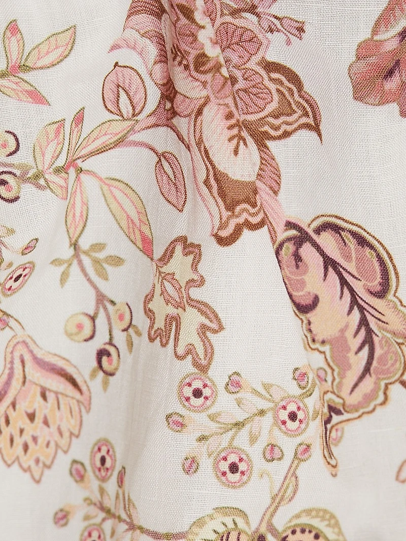 Diza Floral Bubble Hem Top