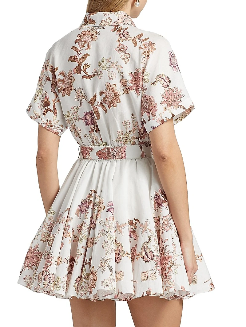 Diza Floral Mini Shirtdress