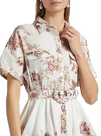 Diza Floral Mini Shirtdress