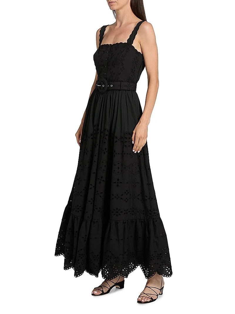 Raga Belted Cotton Maxi Dress