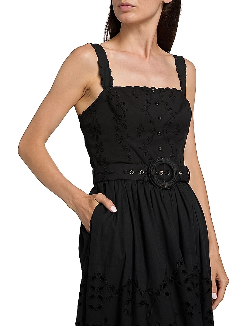 Raga Belted Cotton Maxi Dress