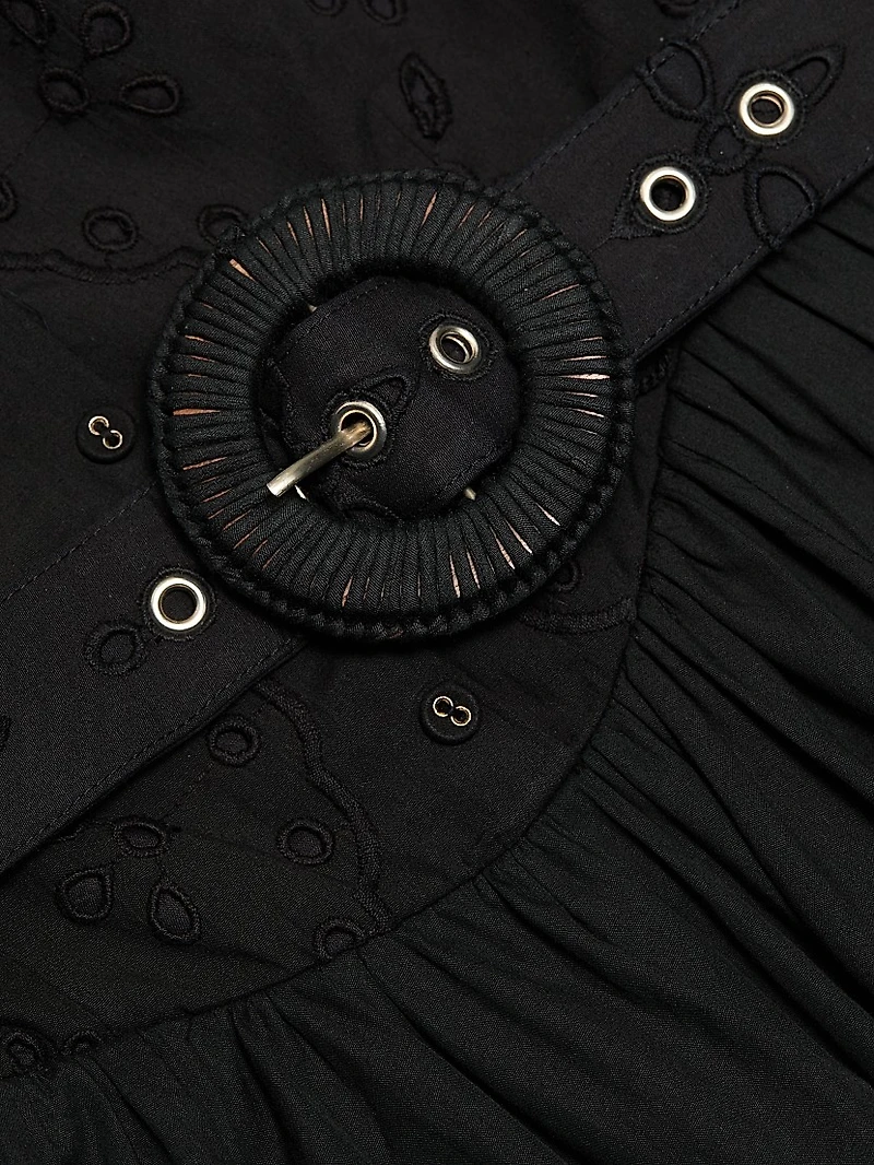 Raga Belted Cotton Maxi Dress