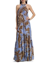 Saya Paisley Sleeveless Maxi Dress