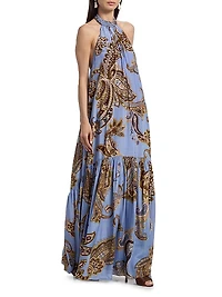 Saya Paisley Sleeveless Maxi Dress