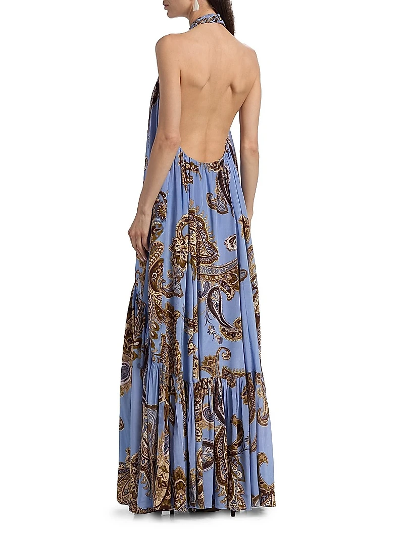 Saya Paisley Sleeveless Maxi Dress