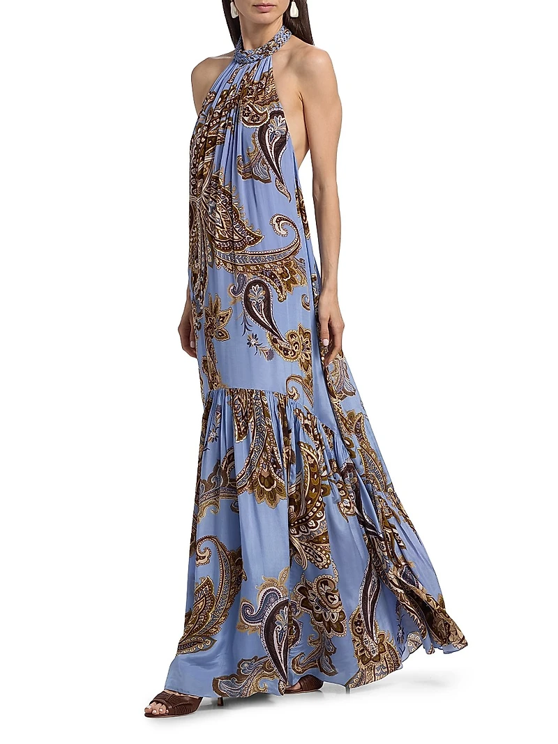 Saya Paisley Sleeveless Maxi Dress