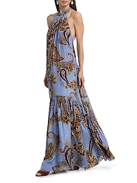 Saya Paisley Sleeveless Maxi Dress