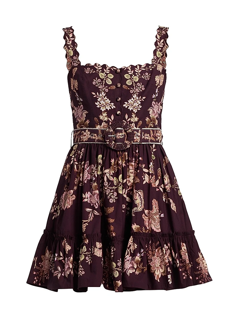 Savi Belted Cotton Minidress